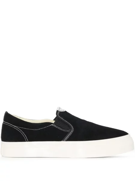 Sneakerși Stepney Workers Club din piele de căprioară slip-on negru