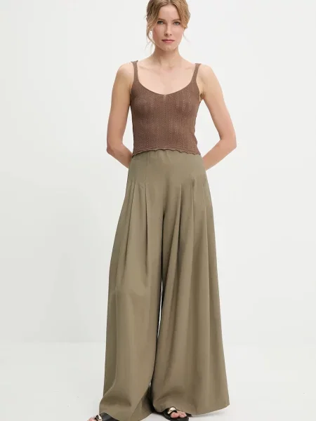 Блузка Answear Lab однотонна коричневий