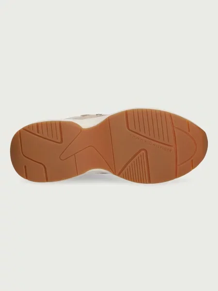 Tommy Hilfiger TH MODERN SPORTY RUNNER LEATHER маратонки дамски от кожа бежово