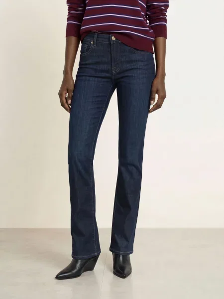 7 For All Mankind Rovné Džíny The Slim dark blue modré