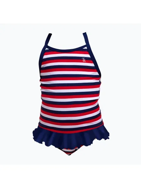 Детски бански костюм от една част Funkita Belted Frill One Piece riviera