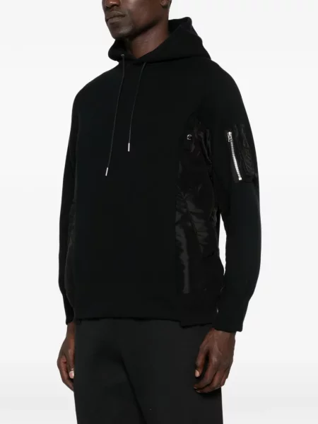 Hanorac cu glugă Sacai negru