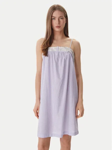 Noční košile LAUREN RALPH LAUREN fialová