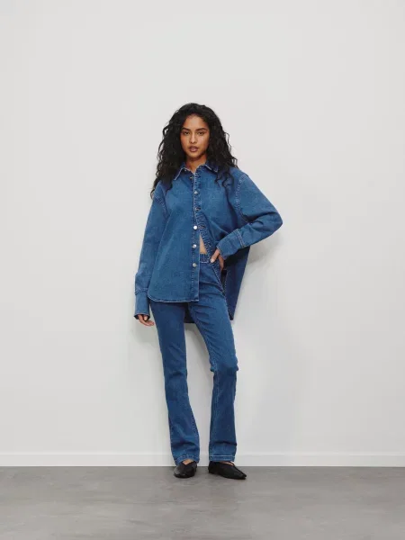 RÆRE by Lorena Rae Jeans Anaida' albastru