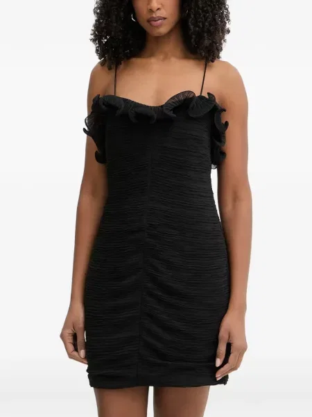 Rochie mini Guess cu volane negru