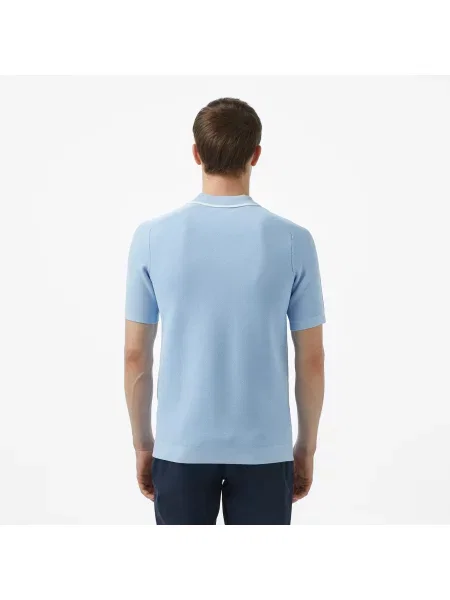 Поло Lacoste голубое