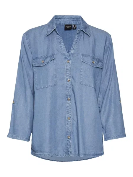 VERO MODA Bluză VMBREE denim albastru