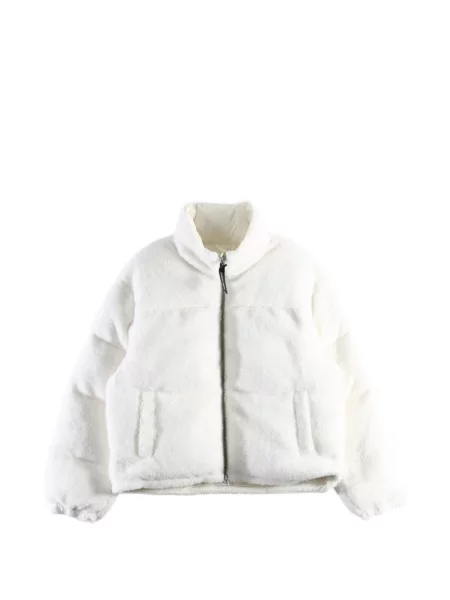Geacă Canada Goose din fleece alb