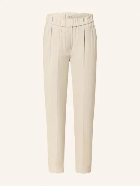 Brunello Cucinelli Spodnie beige beżowe