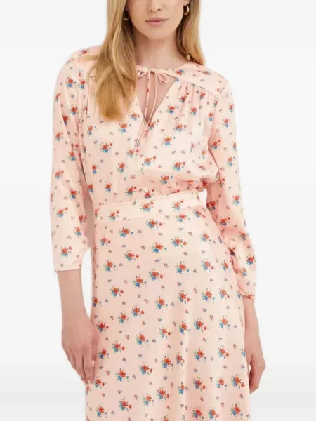 Top Notes Du Nord cu model floral cu imagine roz