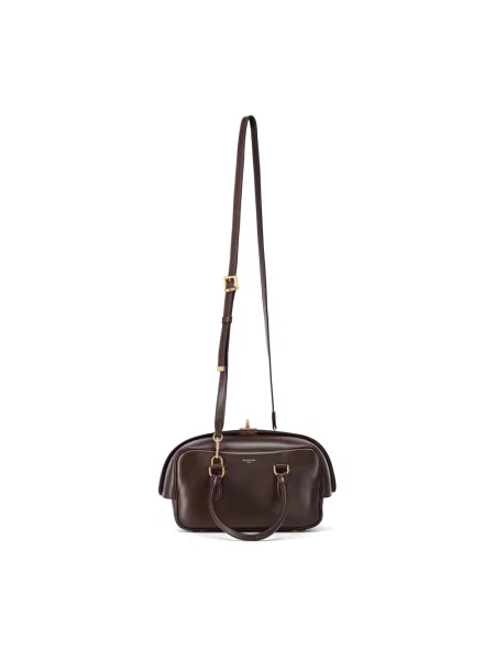 Torebka crossbody Balenciaga skórzana brązowa