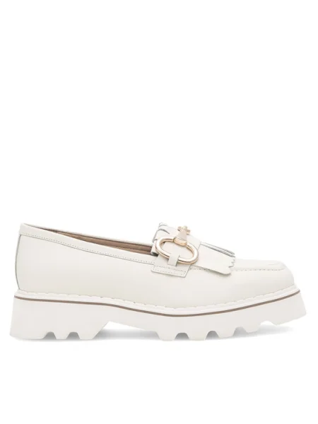 Badura лоуфъри с дебела подметка бял