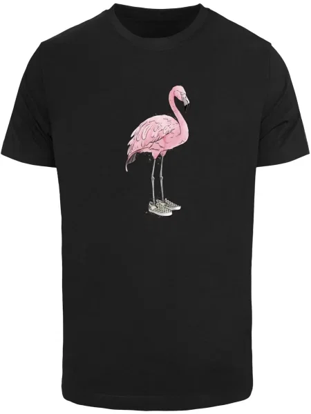 Mister Tee Tricou Fly-Mingo gri / roz deschis / negru / murdar alb
