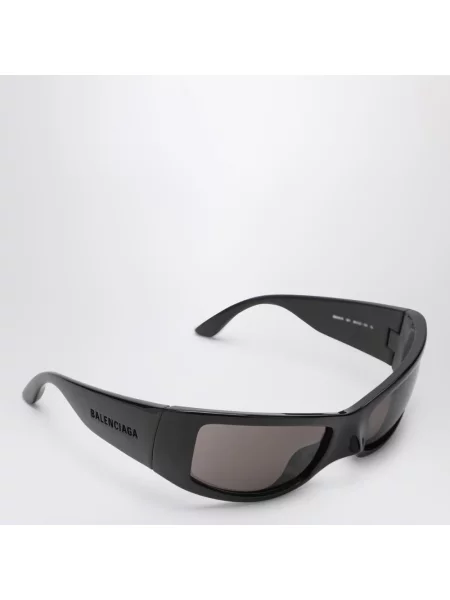 Lniane okulary przeciwsłoneczne Balenciaga czarne