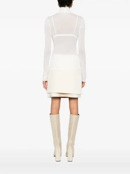 Top Jil Sander lung alb