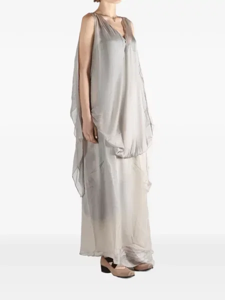Maxi rochie maxi Yangkehan fără mâneci de costum gri