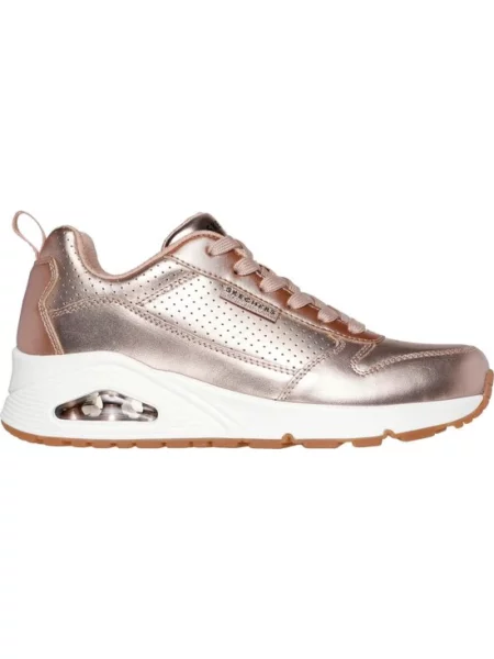 Sneakersy Skechers skórzane żółte