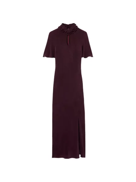 Gulerat rochie midi Claudie Pierlot cu volane violet