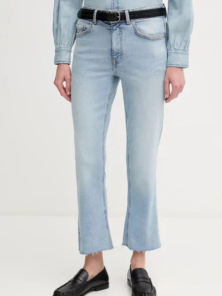 United Colors of Benetton jeansy high waist niebieskie