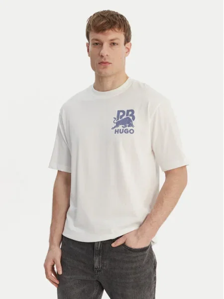 HUGO Tricou Delel_RB alb