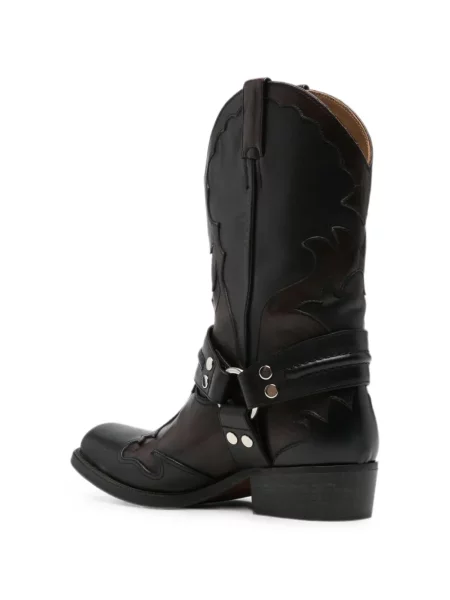 Botine Versace cu broderie negru