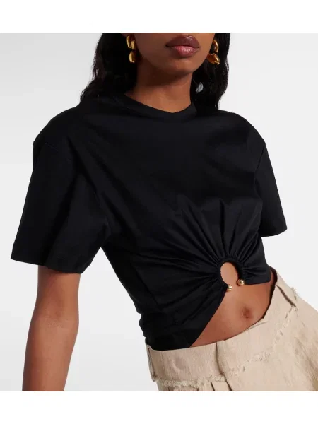 Cropp top Rabanne din jerseu negru