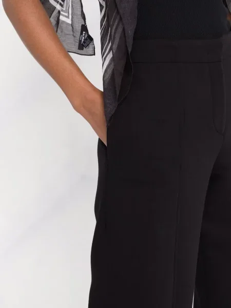 Pantaloni Ferragamo de lână negru