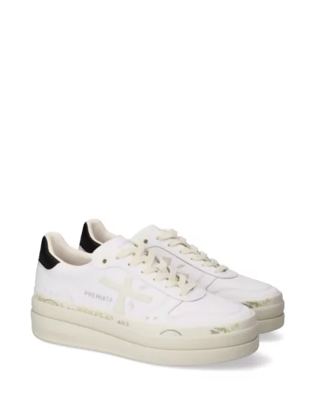 Sneakerși Premiata cu platformă alb