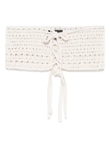 Dzianinowy top A.m.g. o krotszym kroju biały