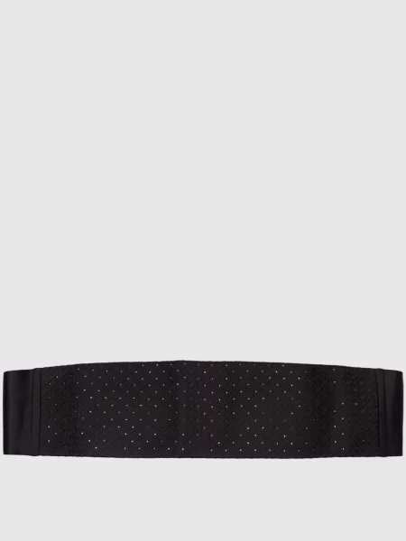 Шелковый ремень Stefano Ricci черный