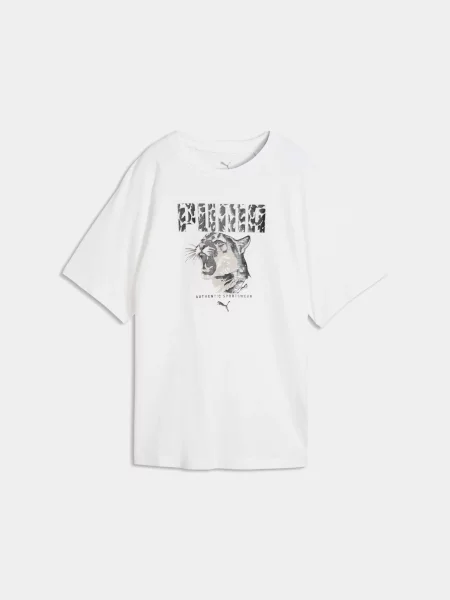 Футболка PUMA Graphics Animal Graphic Tee комбінований верх білий