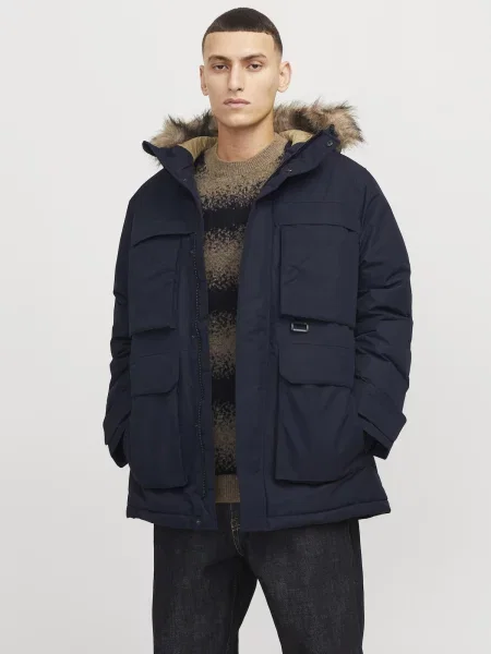 JACK & JONES Prechodná parka JJStar námornícka modrá