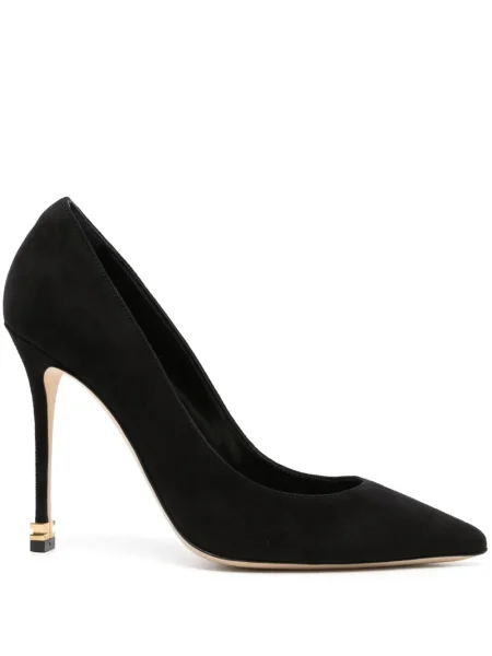 Pantofi cu toc Elisabetta Franchi din piele de căprioară negru