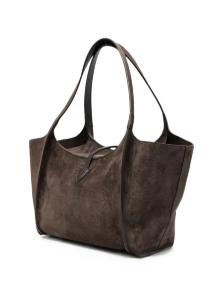 Τσάντα shopper Tod's σουέτ καφέ