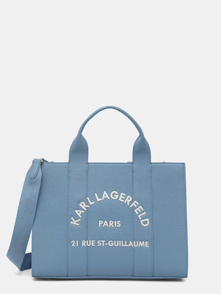 Karl Lagerfeld kabelka typu shopper dámska z imitácie kože K/RSG MD modrá