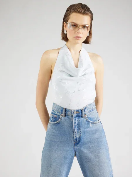 TOPSHOP Top pastel / argintiu albastru