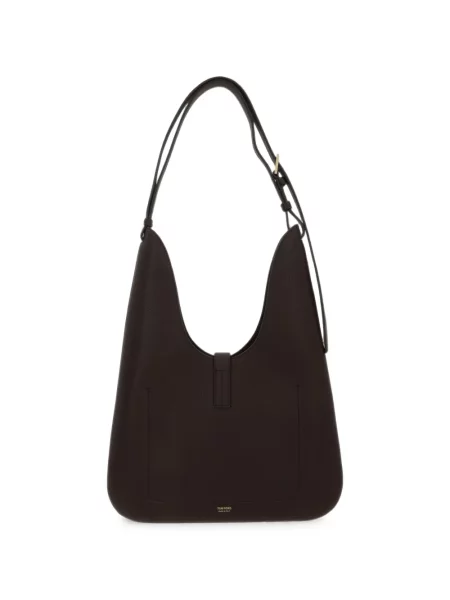 Geantă shopper Tom Ford din piele maro