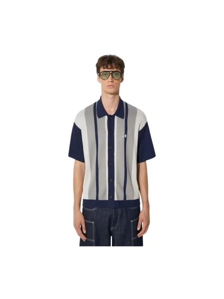 Awake NY kardigan Knit Camp Collar szary