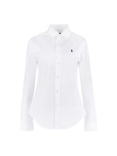 Długa koszula Polo Ralph Lauren z długim rękawem z twillu biała