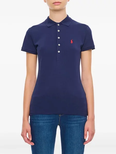 Tricou polo Polo Ralph Lauren cu broderie albastru