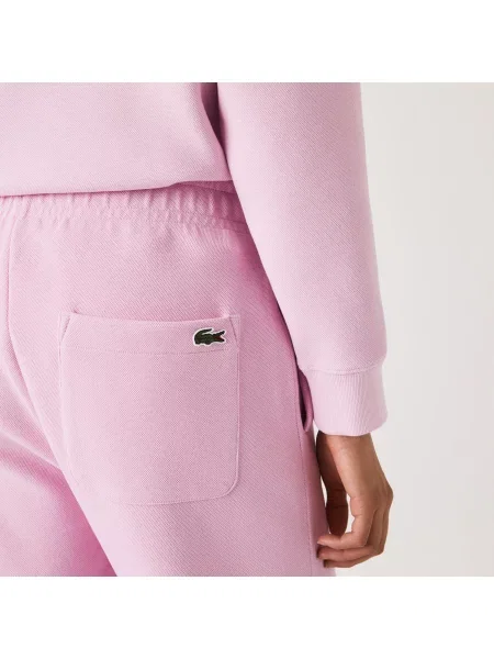 Lacoste Spodnie Dresowe Z Mieszanki Bawełny różowe