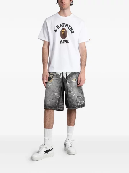Šortai A Bathing Ape® su nubrozdinimais pilka