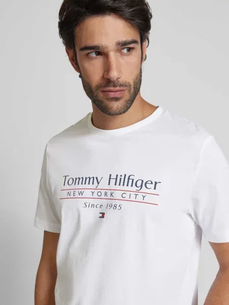 T-shirt z nadrukiem z logo biała