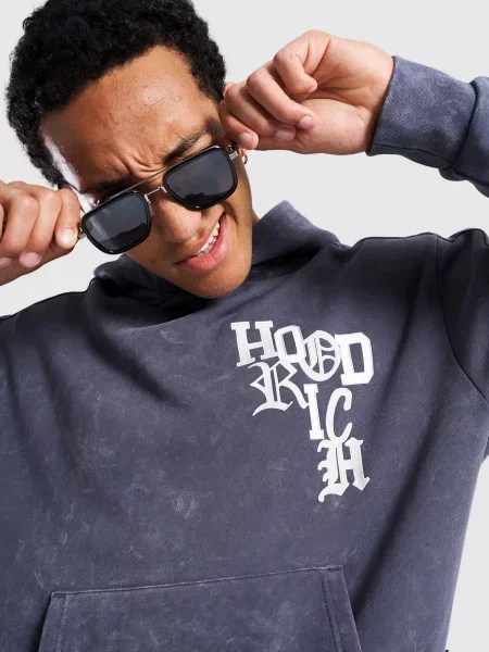 Hoodrich Bluza Z Kapturem Heritage niebieska