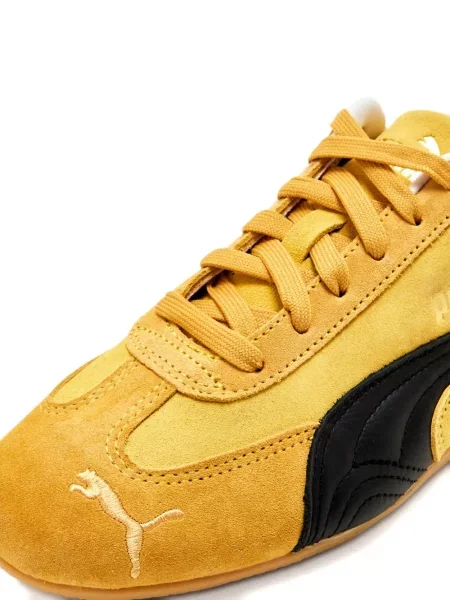 Sneakerși Puma Suede din piele de căprioară galben