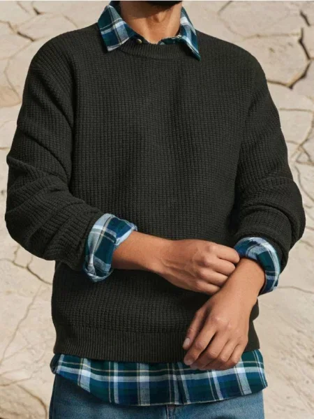 Sinsay Svetr basic tmavě zelená