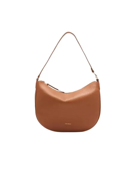 Torebka skórzana Coccinelle skórzana brązowa