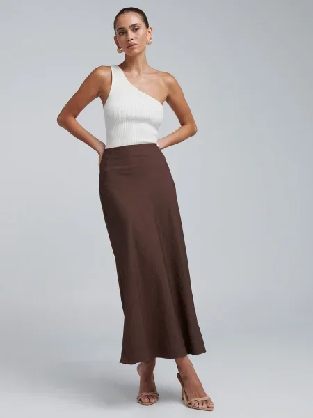 BWLDR Fustă Josefina ciocolatiu