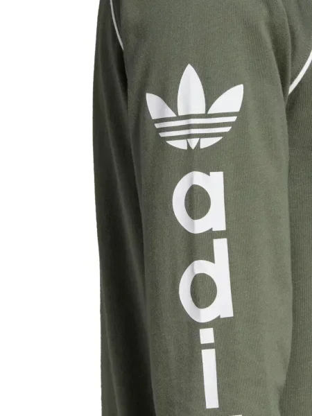 Legginsy Adidas do biegania z nadrukiem z dekoltem w serek czerwone