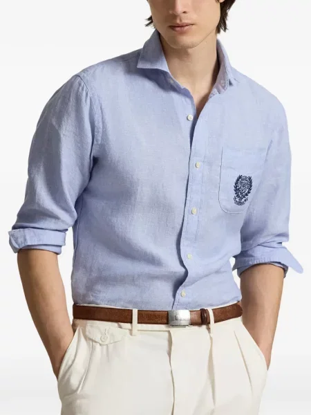 Șapcă Polo Ralph Lauren de mătase cu dungi cu cataramă albastru